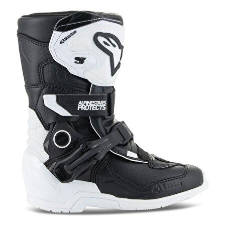 Alpinestars TECH 3S Kros Çocuk Motosiklet Botu Beyaz  Siyah