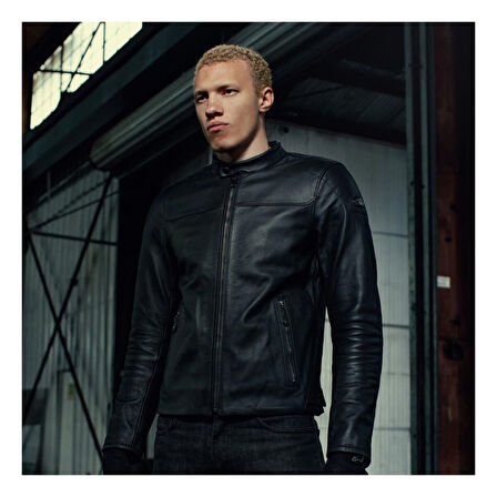 Alpinestars Blacktrak Korumalı Deri Motosiklet Montu Siyah  Siyah