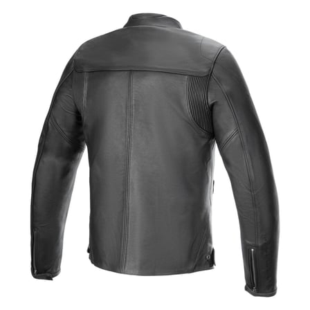 Alpinestars Blacktrak Korumalı Deri Motosiklet Montu Siyah  Siyah