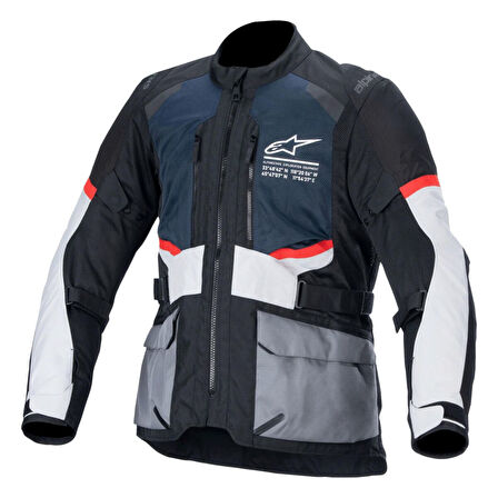 Alpinestars Andes Air Drystar Korumalı Motosiklet Montu Siyah  Gri  Mavi