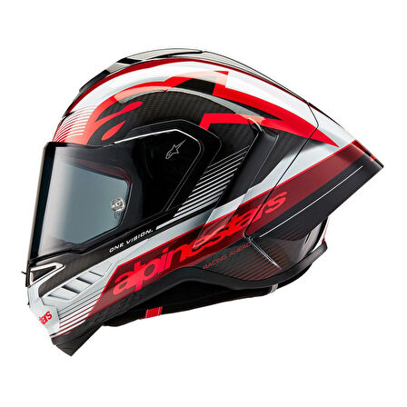 Alpinestars Supertech R10 Carbon Team Spor Motosiklet Kaskı Siyah  Kırmızı  Beyaz