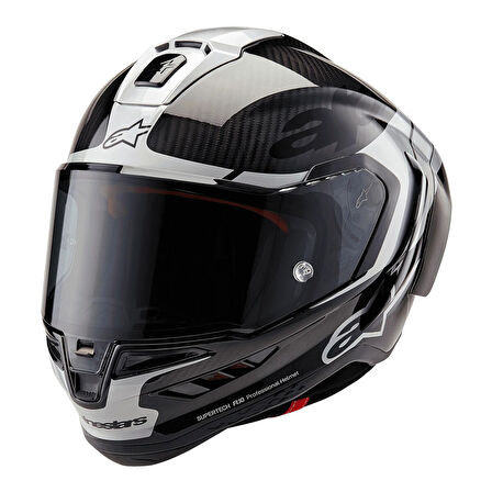 Alpinestars Supertech R10 Carbon Element Spor Motosiklet Kaskı Siyah  Gümüş