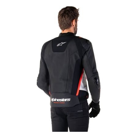Alpinestars Missile V3 Deri Korumalı Motosiklet Montu Siyah  Beyaz  Kırmızı