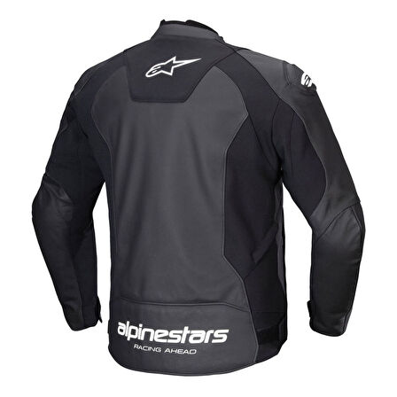 Alpinestars Faster V3 Air Korumalı Deri Motosiklet Montu Siyah  Beyaz