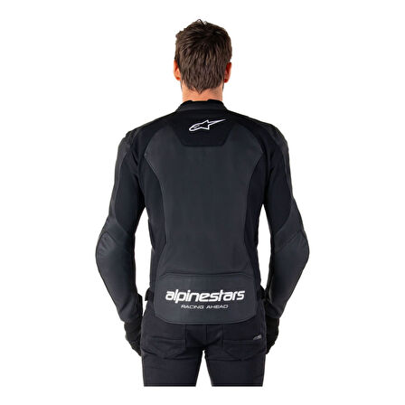 Alpinestars Faster V3 Air Korumalı Deri Motosiklet Montu Siyah  Beyaz