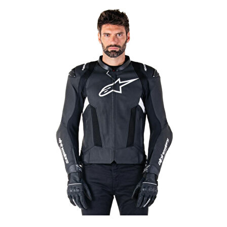 Alpinestars Missile V3 Airflow Deri Korumalı Motosiklet Montu Siyah  Beyaz