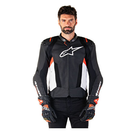 Alpinestars Missile V3 Airflow Deri Korumalı Motosiklet Montu Siyah  Beyaz  Kırmızı