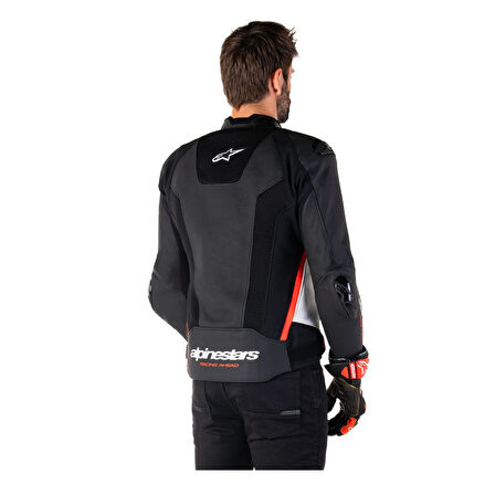 Alpinestars Missile V3 Airflow Deri Korumalı Motosiklet Montu Siyah  Beyaz  Kırmızı