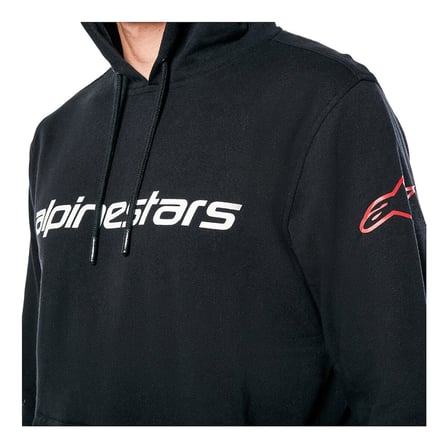 Alpinestars Linear Wordmark V3 Hoodie Kapüşonlu Sweatshirt Siyah  Beyaz