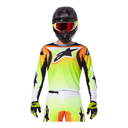 Alpinestars Fluid Wurx Kros Motosiklet Jerseyi Sarı  Siyah