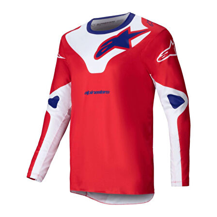 Alpinestars Racer Veil Kros Motosiklet Jerseyi Kırmızı  Beyaz  Mavi