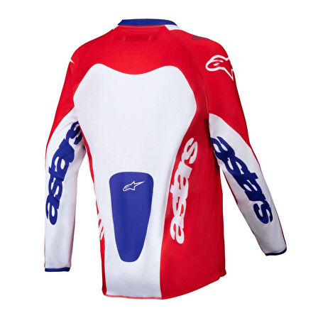 Alpinestars Youth Racer Veil Off-Road Genç Motosiklet Jerseyi Kırmızı  Beyaz  Mavi