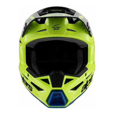 Alpinestars SM3 Youth Radium Off-Road Çocuk Genç Motosiklet Kaskı Sarı  Siyah  Mavi