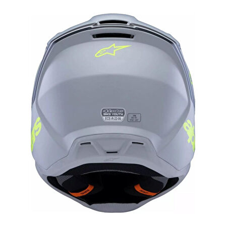 Alpinestars SM3 Youth Radium Off-Road Çocuk Genç Motosiklet Kaskı Gri  Siyah  Sarı