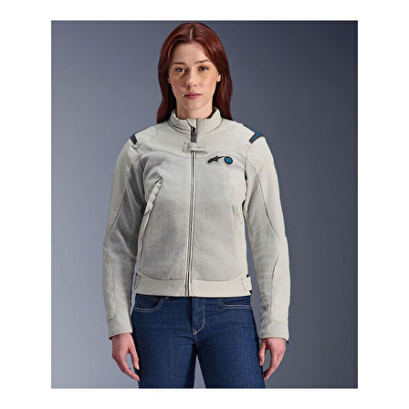Alpinestars Stella Circal-1 Air Korumalı Kadın Motosiklet Montu Gri  Mavi