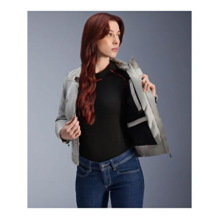 Alpinestars Stella Circal-1 Air Korumalı Kadın Motosiklet Montu Gri  Mavi