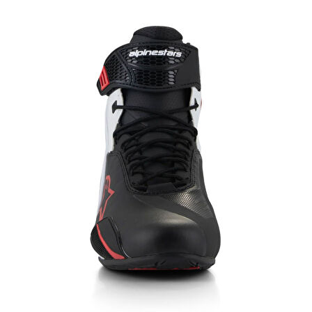 Alpinestars Faster-4 Korumalı Motosiklet Botu Siyah  Beyaz  Kırmızı