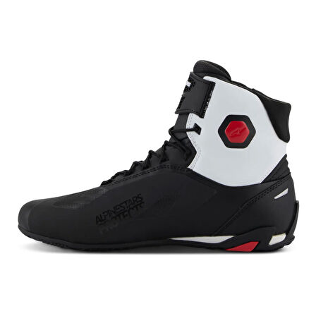 Alpinestars Faster-4 Korumalı Motosiklet Botu Siyah  Beyaz  Kırmızı