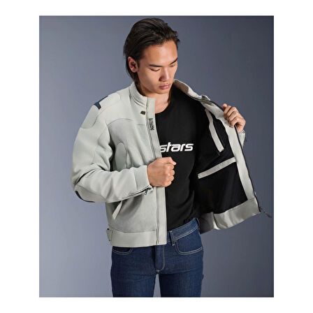 Alpinestars Circal-1 Air Korumalı Motosiklet Montu Gri  Mavi