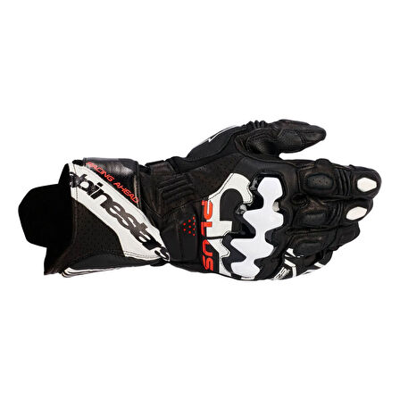 Alpinestars GP PLUS R V3 Korumalı Deri Motosiklet Eldiveni Siyah  Beyaz