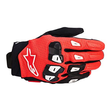 Alpinestars SP X 7 Korumalı Motosiklet Eldiveni Siyah  Kırmızı  Beyaz