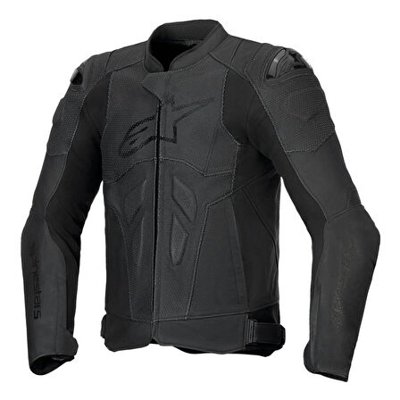 Alpinestars Dusk Airflow Korumalı Deri Motosiklet Montu Siyah  Siyah