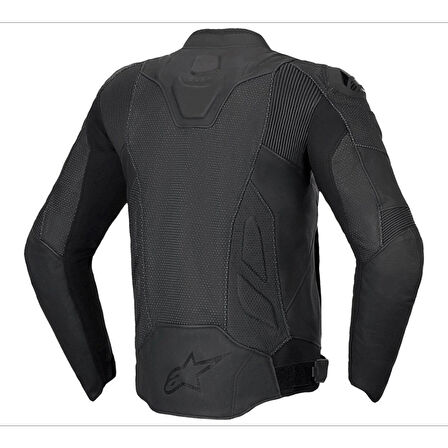 Alpinestars Dusk Airflow Korumalı Deri Motosiklet Montu Siyah  Siyah