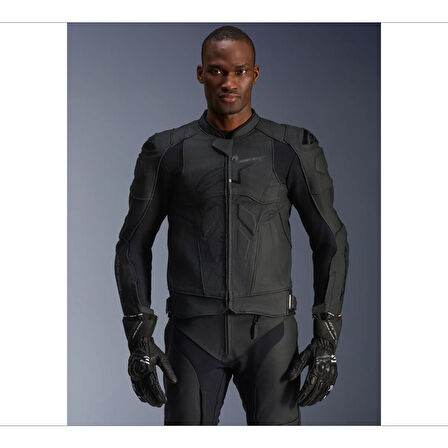 Alpinestars Dusk Airflow Korumalı Deri Motosiklet Montu Siyah  Siyah