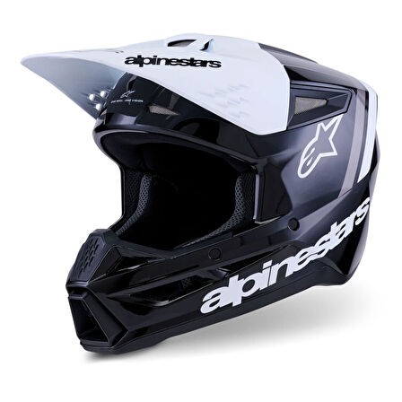 Alpinestars SM3 Radium Off-Road Kaskı Siyah  Beyaz  Gri