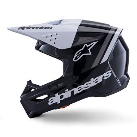 Alpinestars SM3 Radium Off-Road Kaskı Siyah  Beyaz  Gri