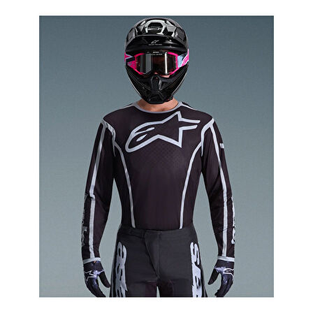 Alpinestars Fluid Apex Off-Road Motosiklet Jerseyi Siyah  Gri