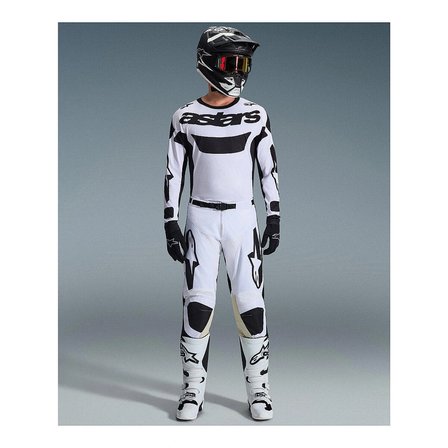 Alpinestars Racer Riway Off-Road Motosiklet Jerseyi Beyaz  Siyah