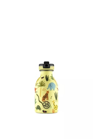 Kids Bottle Jungle Friends Paslanmaz Pipetli Çelik Çocuk Su Matarası 250 ml