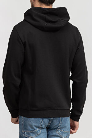 Erkek EA7 Felpa Fermuarlı Sweatshirt - Siyah | XL