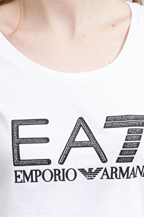 Bisiklet Yaka Kadın T-Shirt-Beyaz | XL