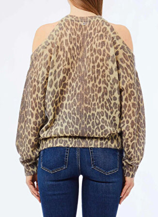 Lıu Jo V Yaka Standart Desenli Çok Renkli Kadın Kazak MF5243