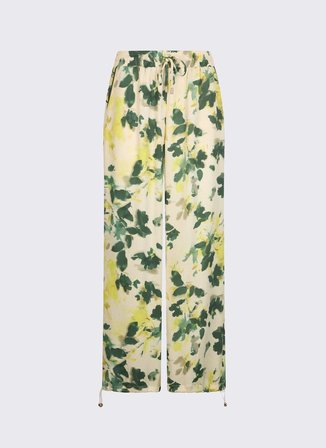 Liu Jo Ekru Kadın Loose Fit Pantolon TA6257T358AP9217