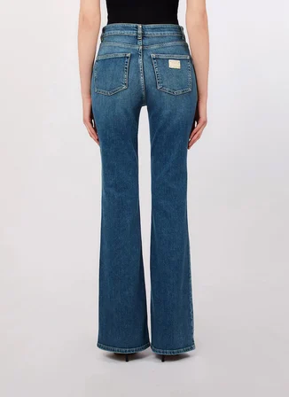 Liu Jo Mavi Kadın Bol Kesim Denim Pantolon UA6219D032177174
