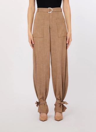 Lıu Jo Yüksek Bel Standart Camel Kadın Pantolon WA6166T332A02153
