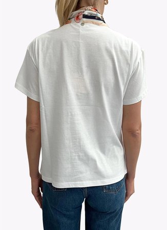 Lıu Jo V Yaka Beyaz Kadın T-Shirt WA6189J6308P9373