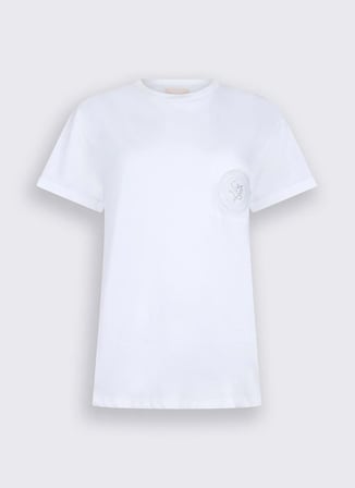 Lıu Jo Yuvarlak Yaka Beyaz Kadın T-Shirt WA6372JS923P9333