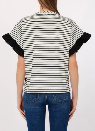 Lıu Jo Yuvarlak Yaka Siyah Kadın T-Shirt WA6496J4909P9442