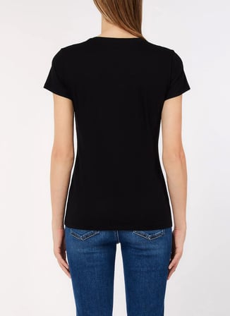 Lıu Jo Yuvarlak Yaka Siyah Kadın T-Shirt WA6493JS923T9354