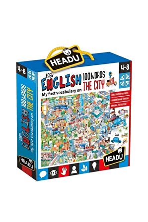 Headu 100 İngilizce Kelimeli Şehir Puzzle IT21000