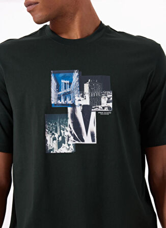 Armani Exchange Bisiklet Yaka Baskılı Siyah Erkek T-Shirt XM000269 AF12112 UB001 t-shirt