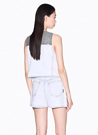 Armani Exchange Yüksek Bel Normal Gri Kadın Şort XW000208