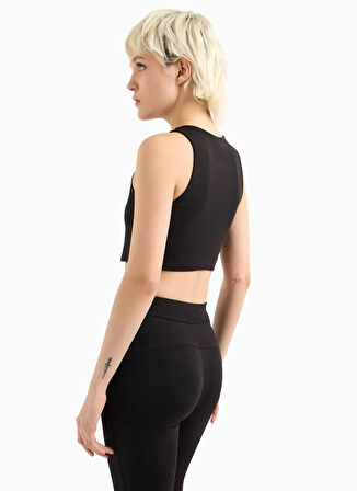 Armani Exchange Bisiklet Yaka Düz Siyah Kadın Bluz XW000368
