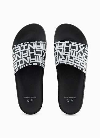 Siyah - Ekru Erkek Plaj Terliği XUP004
