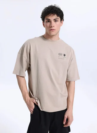 EA7 Bisiklet Yaka Taş Erkek T-Shirt MOUNTAIN URBAN ESCAPE
