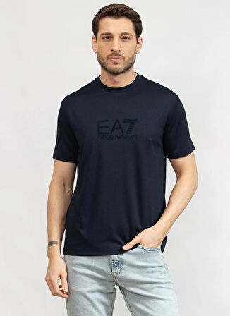 EA7 Bisiklet Yaka Siyah Erkek T-Shirt TRAIN LUX TEE